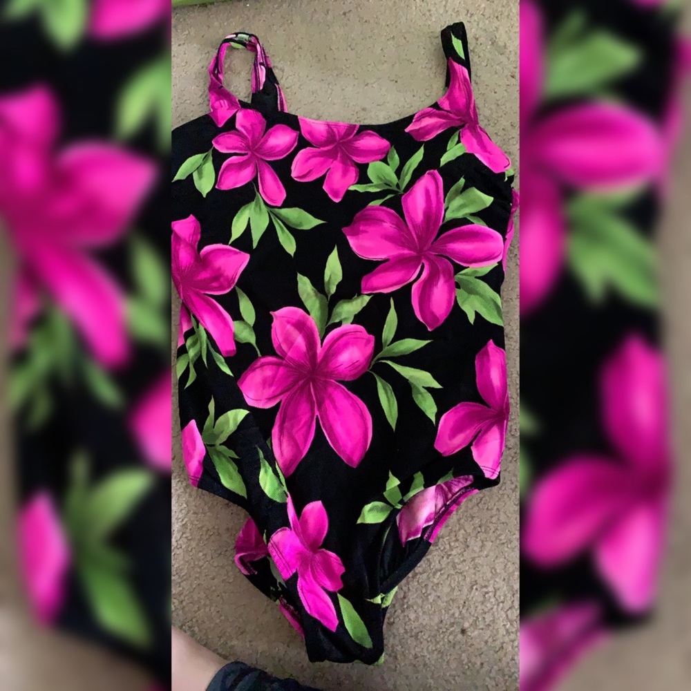 Women’s floral one piece swim suit